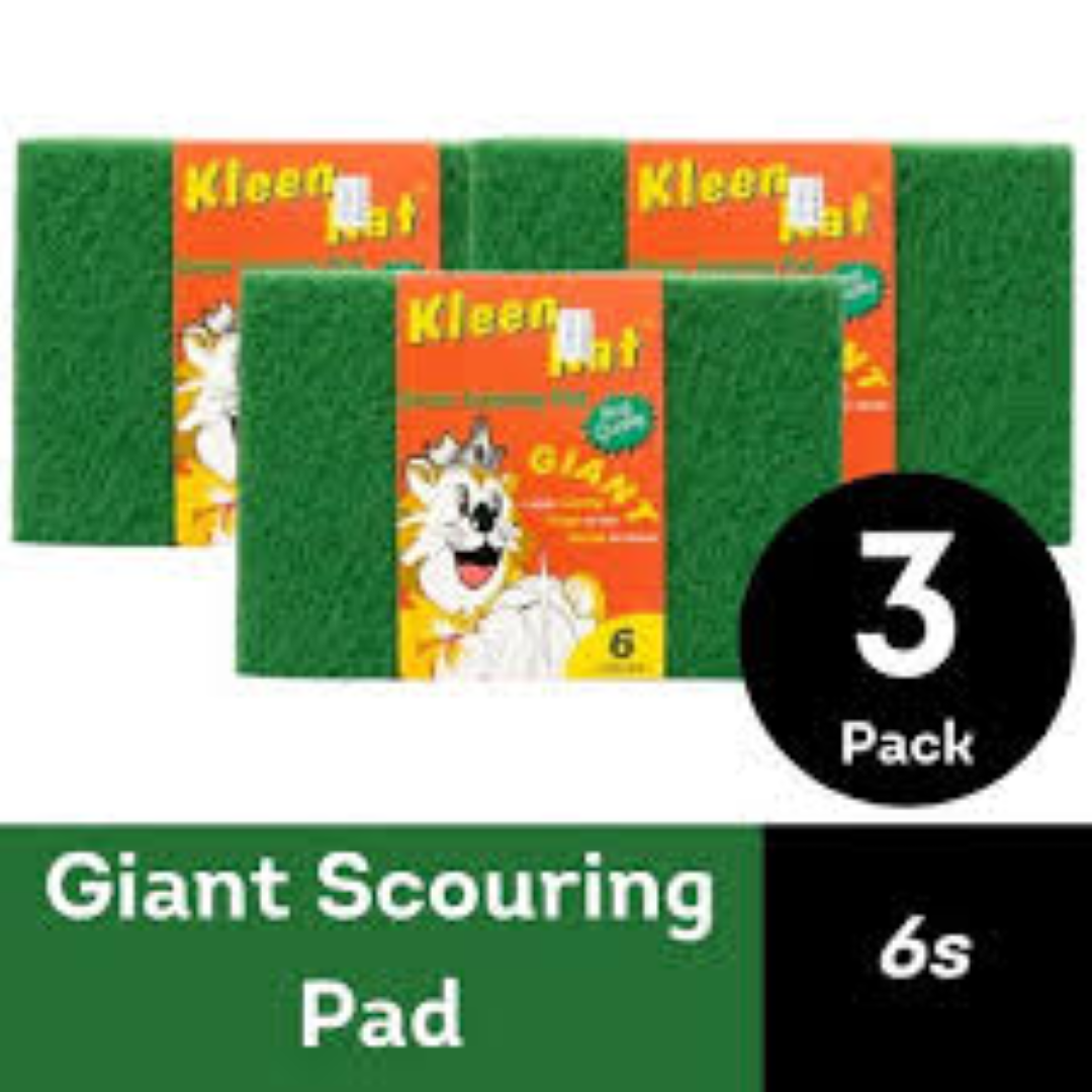 KLEEN KAT GIANT SCOURING PAD 6'S